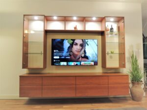 Design-Vitrinen TV-Möbel mit Sideboard und Licht