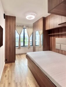 Design-Einbauschlafzimmer Nuß